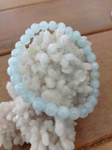 Jewellery: Blue Aquamarine 6mm Bracelet
