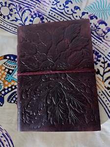 Journals Books: Leather Journal- Green Man