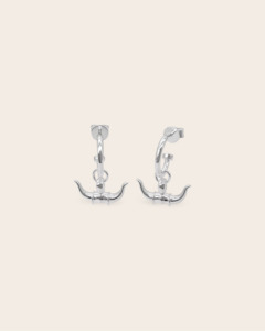 Earrings: Bull Horn Hoops
