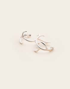 Earrings: Antler Hoop Earrings