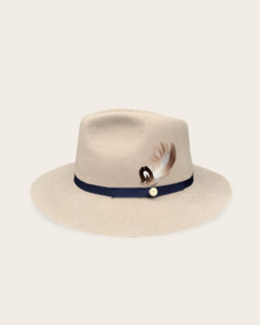 Scarves Bandanas: Mackenzie Moleskin Cream / Short brim Fedora Hat