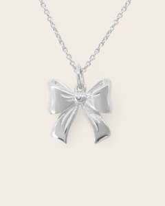 Heritage Bella Bow Necklace - Silver