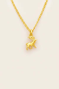 Bullet Collection: Hunter Gatherer Stag Necklace Gold Plated