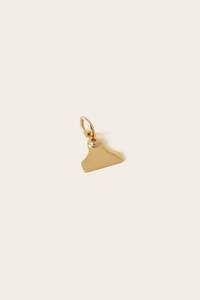 Heritage Cattle Tag Charm Gold Plated