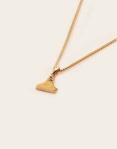 High Country Dainty Cattle Tag Necklace 9ct Gold