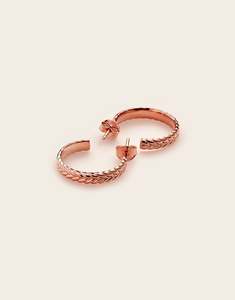 High Country Harvest Hoop Earrings Rose Gold Plated