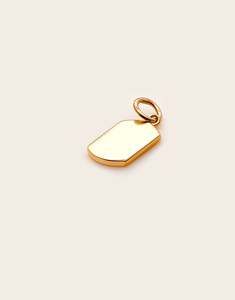 Engravable: Heritage Dog Tag Charm Gold Plated