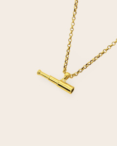 Necklace: Starkeeper Telescope Necklace Gold Plated