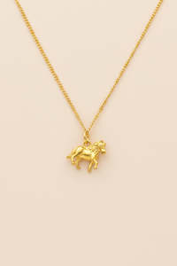 Necklace: Heritage Pony Charm Necklace Gold Plated