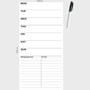 Menu/Week Planner & Shopping List Magnet - Whiteboards NZ