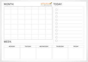 Products: WITAX™ double-sided waterproof Month-Week-Day Plan Whiteboard – 1000x700mm - Whiteboards NZ