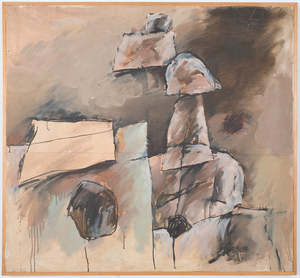 Artworks Sold: Brown abstract rocks