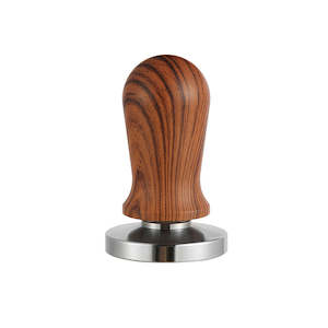 Calibrated Spring Coffee Tamper with Stainless Steel Base and Wooden Handle 58mm