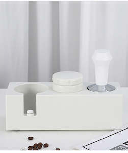 Coffee Tamper and Distributor Set Espresso Tamper Station White 58mm