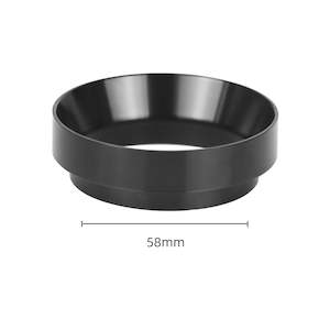 58mm Aluminium Dosing Ring for Espresso Portafilter – Black Coffee Funnel