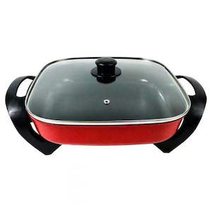 Square Electric Frying Pan 6L Red