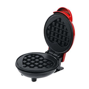 Snack Makers: Electric Non-Stick Heart Shape Mini Waffle Maker 350W