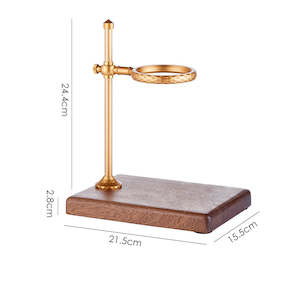 Pour Over Coffee Maker Stand – Wood Base with Aluminium Frame