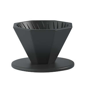 Coffee Dripper: Black Ceramic Pour Over V60 Coffee Dripper – Octagon Design 2 cups