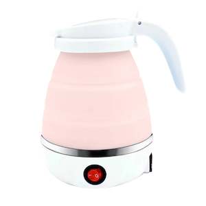 Foldable Silicone Hot Water Kettle 600ml Pink