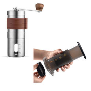 Portable Espresso Coffee Maker with Coffee Grinder Bundle