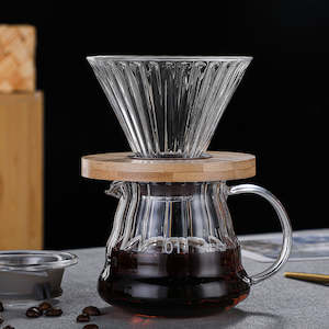 V60 Pour Over Coffee Maker V01 Bundle: Coffee Server, Coffee Dripper, Paper Filter