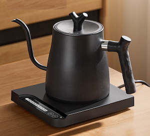 Electric Gooseneck Kettle with Temperature Control Black 1L 1000W