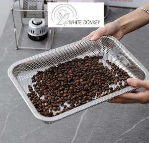 Coffee Roaster Machine: Large Coffee Roaster Cooling Tray Stainless Steel Food Tray Filter