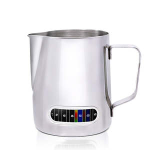 Milk Frothing Jug with Built-In Thermometer 550ML