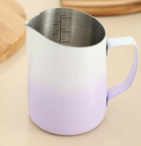 Barista Milk Frothing Jug 450ml – Purple with Angled Spout