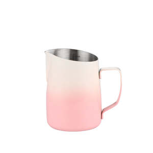 Barista Milk Frothing Jug 450ml – Pink with Angled Spout
