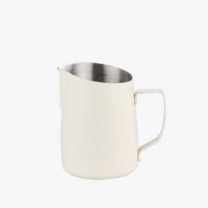 Barista Milk Frothing Jug 450ml – White with Angled Spout