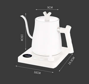 Electric Gooseneck Kettle with Knob Button Temperature Control White