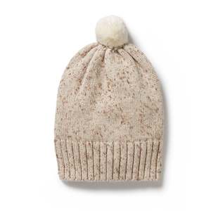 Knitted Bauble Hat | Almond Fleck (LUCKY LAST!)