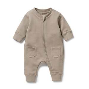 Sale: Organic Cotton Terry Growsuit | Stone (LUCKY LAST!)