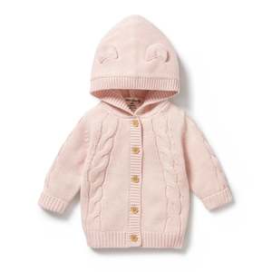 Knitted Cable Jacket | Pink (LUCKY LAST!)