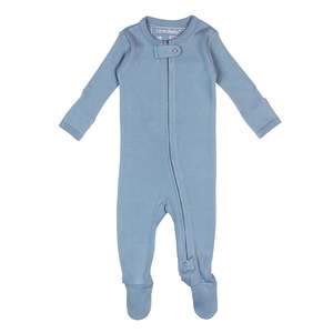 Organic Zipper Footie | Pool