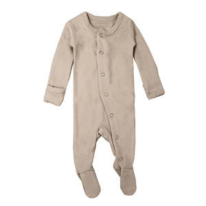Loved Baby: Organic Snap Footie | Oatmeal