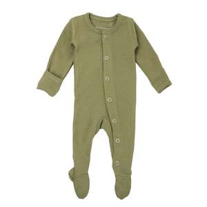 Loved Baby: Organic Snap Footie | Sage