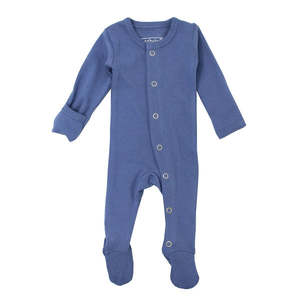 Loved Baby: Organic Snap Footie | Slate