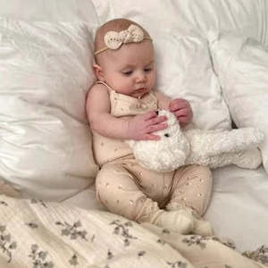 Headwear Accessories: Bow Headband | Brown Broderie