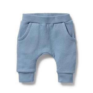 Organic Cotton Quilted Pant | Storm Blue