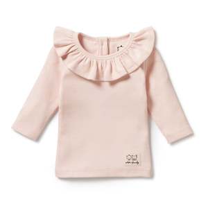 Organic Cotton Ruffle Top | Pink
