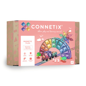 Connetix | Pastel Mega Pack – 202pc Magnetic Tile Set