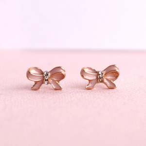 Lauren Hinkley | Pink Bow Earrings