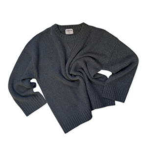 Grown: Grown | Ladies Merino Knit Pull Over | Charcoal