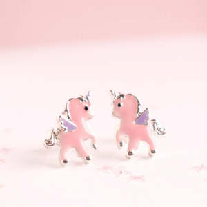 Jewellery: Lauren Hinkley | Pink Unicorn Earrings in Fairy Magic Trinket Box