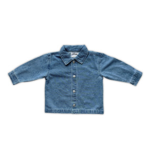 Organic Starlight Embroidery Denim Shirt Jacket