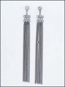 Earrings: Diamante & Tassel Earrings