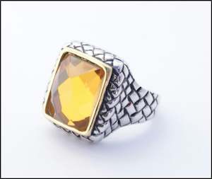 Rings: Square Topaz Ring